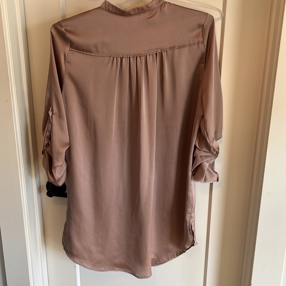 Beige-Pink Silky Blouse! Size Small - Picture 5 of 5